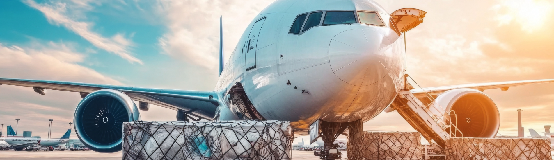 photo of a plane and cargo
